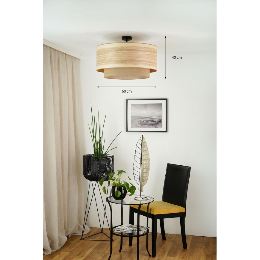 Brilagi - Πλαφονιέρα οροφής MONTANA BOHO 1xE27/15W/230V διάμετρος 60 cm καφέ