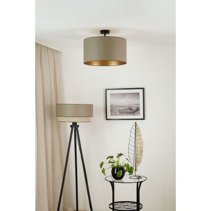 Brilagi - Πλαφονιέρα οροφής OREGON ROLLER VEGE 1xE27/15W/230V διάμετρος 45 cm γκρι