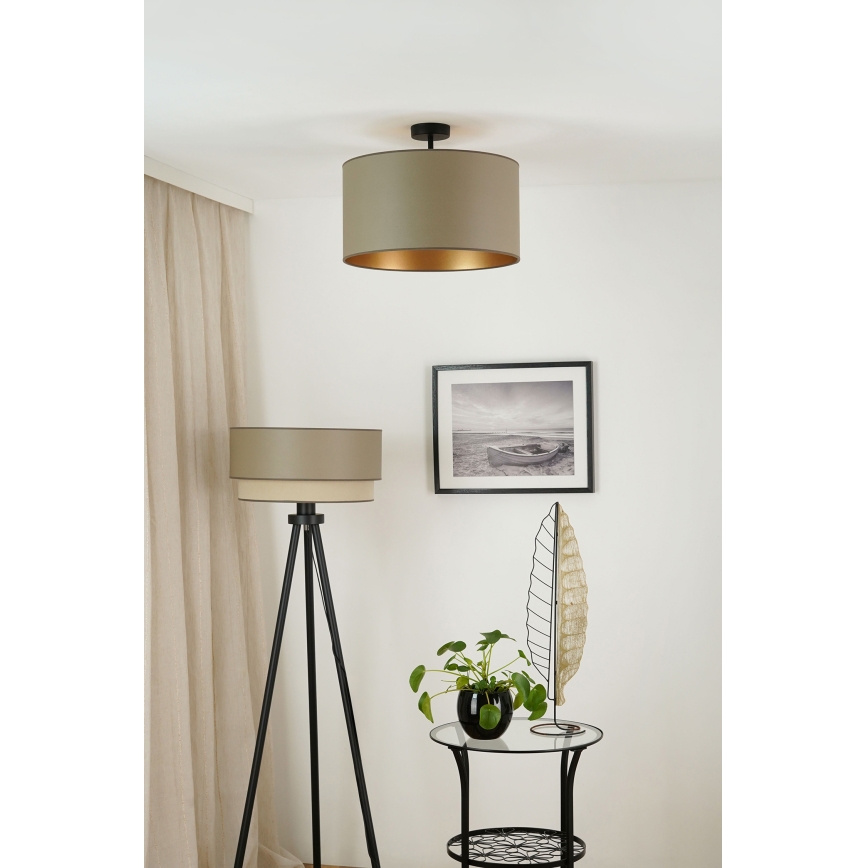 Brilagi - Πλαφονιέρα οροφής OREGON ROLLER VEGE 1xE27/15W/230V διάμετρος 45 cm γκρι