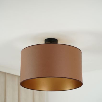 Brilagi - Πλαφονιέρα οροφής OREGON ROLLER VEGE 1xE27/15W/230V διάμετρος 45 cm καφέ