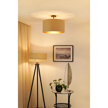 Brilagi - Πλαφονιέρα οροφής OREGON ROLLER VEGE 1xE27/15W/230V διάμετρος 45 cm μπεζ