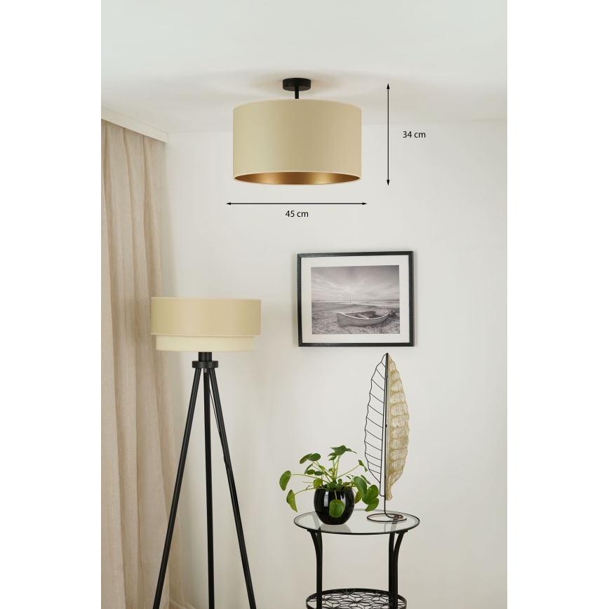 Brilagi - Πλαφονιέρα οροφής OREGON ROLLER VEGE 1xE27/15W/230V διάμετρος 45 cm μπεζ