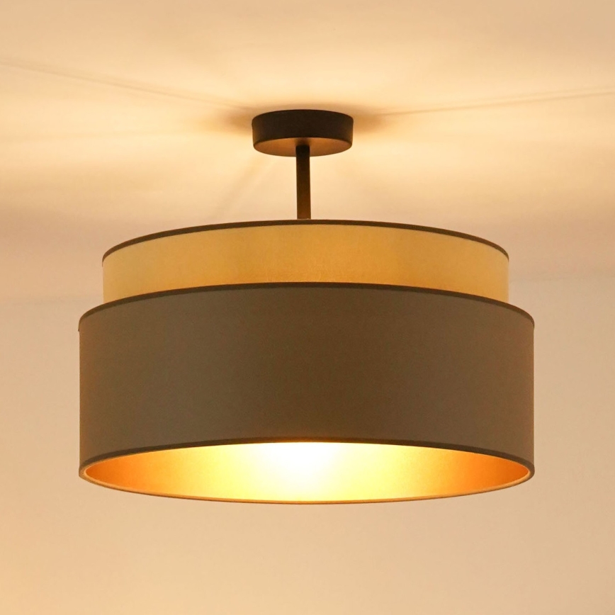 Brilagi - Πλαφονιέρα οροφής OREGON VEGE 1xE27/15W/230V διάμετρος 45 cm γκρι