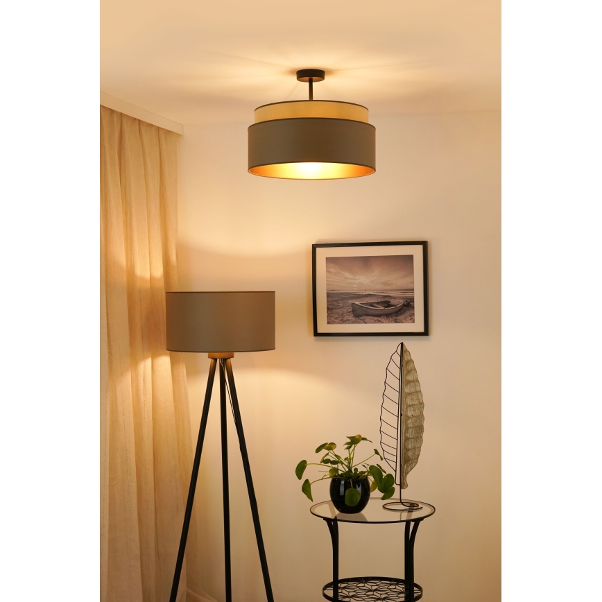 Brilagi - Πλαφονιέρα οροφής OREGON VEGE 1xE27/15W/230V διάμετρος 45 cm γκρι