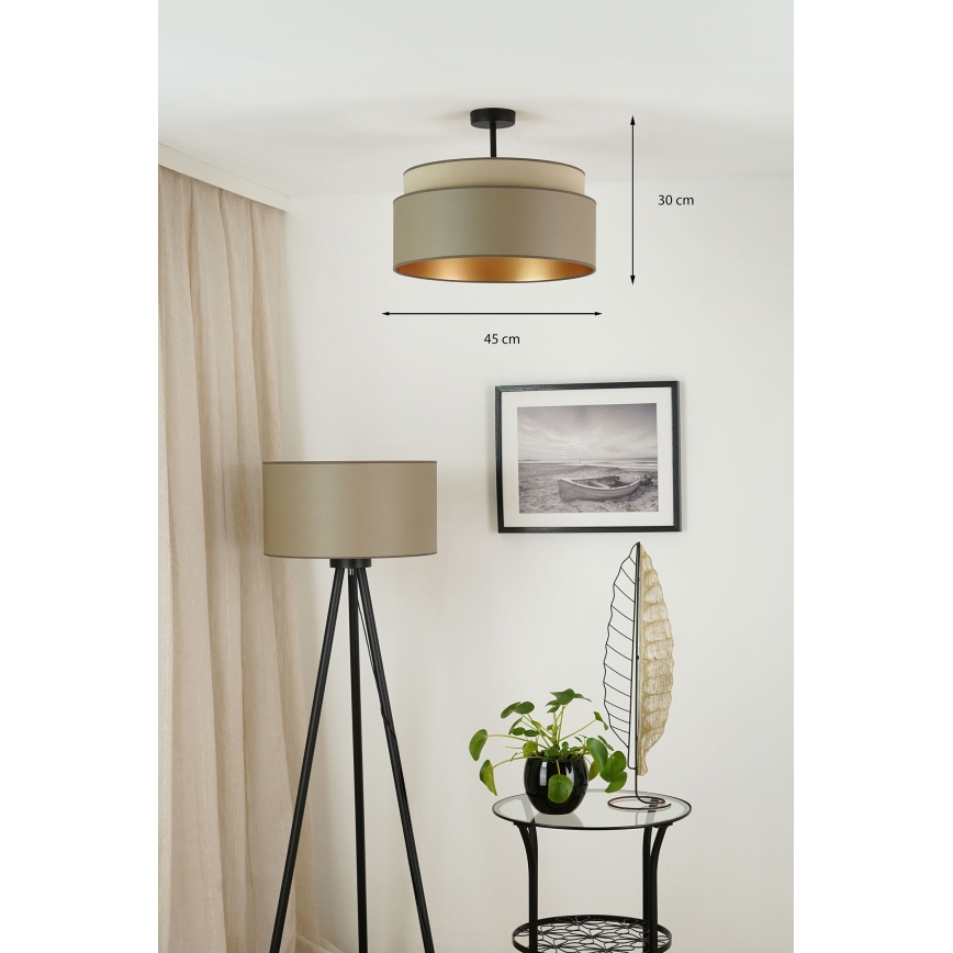 Brilagi - Πλαφονιέρα οροφής OREGON VEGE 1xE27/15W/230V διάμετρος 45 cm γκρι