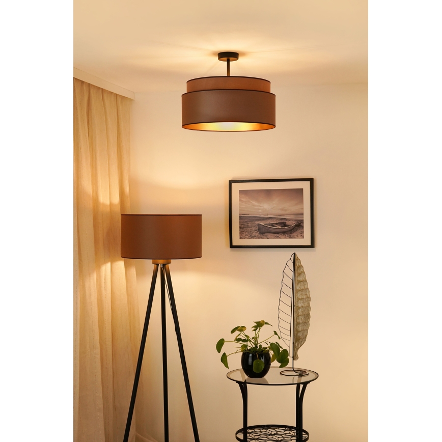 Brilagi - Πλαφονιέρα οροφής OREGON VEGE 1xE27/15W/230V διάμετρος 45 cm καφέ