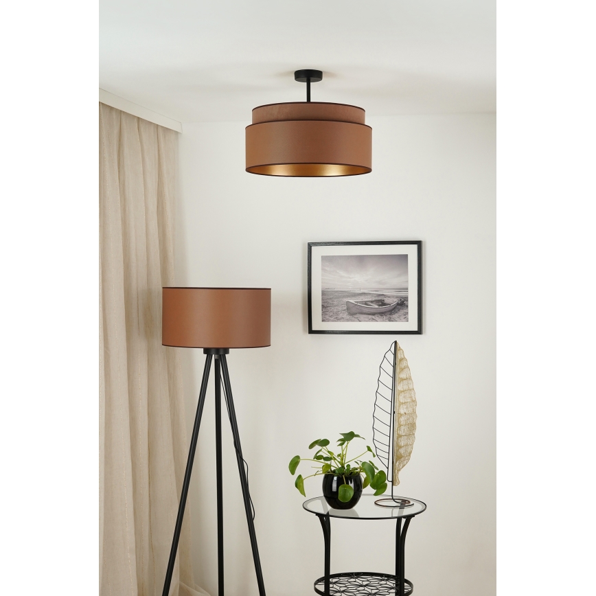 Brilagi - Πλαφονιέρα οροφής OREGON VEGE 1xE27/15W/230V διάμετρος 45 cm καφέ