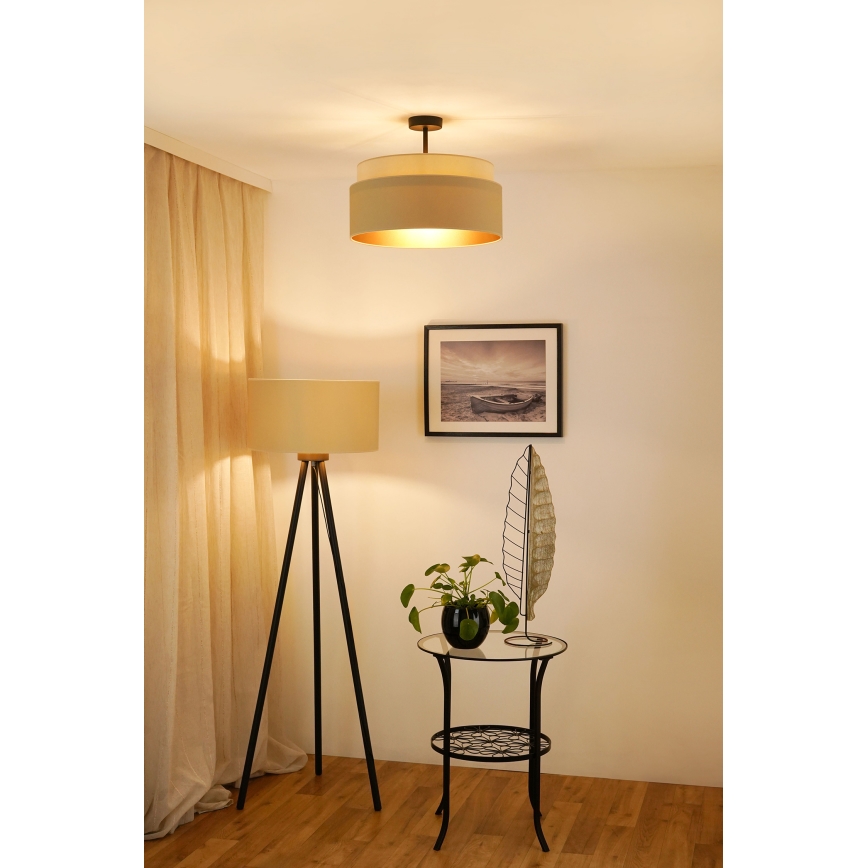 Brilagi - Πλαφονιέρα οροφής OREGON VEGE 1xE27/15W/230V διάμετρος 45 cm μπεζ