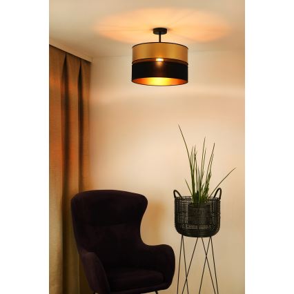 Brilagi - Πλαφονιέρα οροφής ROYAL 1xE27/15W/230V διάμετρος 40 cm μαύρο/χρυσό