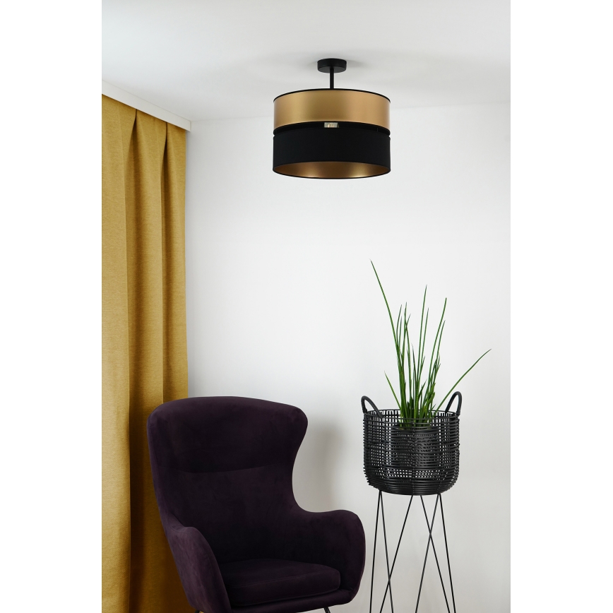 Brilagi - Πλαφονιέρα οροφής ROYAL 1xE27/15W/230V διάμετρος 40 cm μαύρο/χρυσό