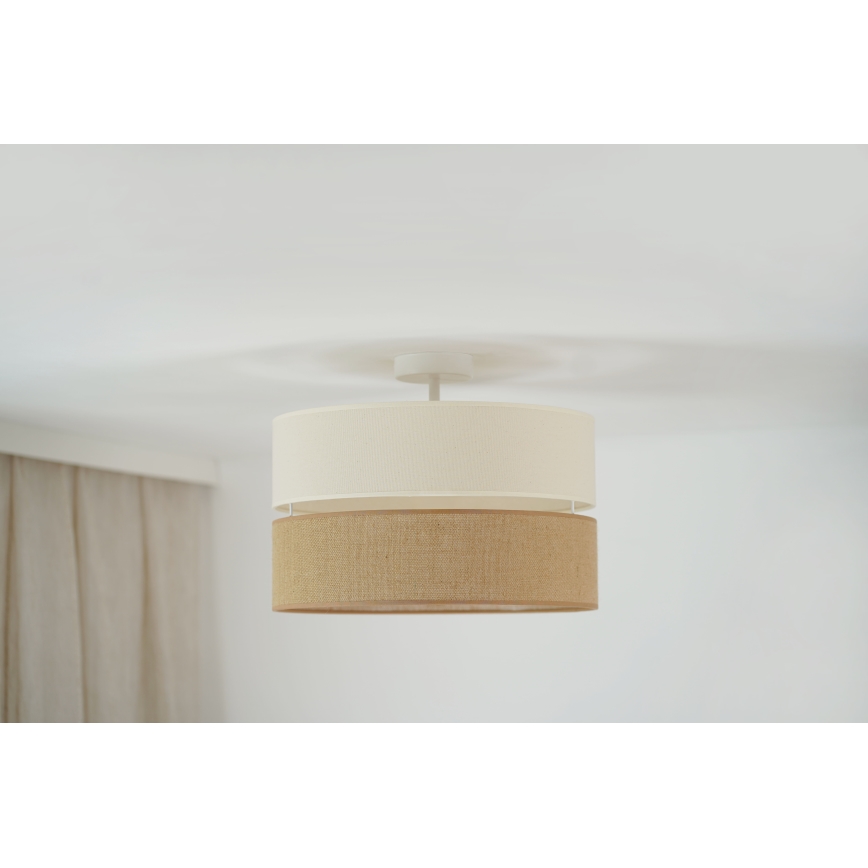 Brilagi - Πλαφονιέρα οροφής ROYAL YUTE 1xE27/15W/230V διάμετρος 40 cm μπεζ/κρεμ