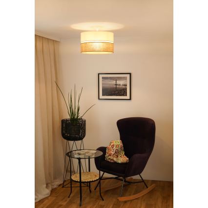 Brilagi - Πλαφονιέρα οροφής ROYAL YUTE 1xE27/15W/230V διάμετρος 40 cm μπεζ/κρεμ