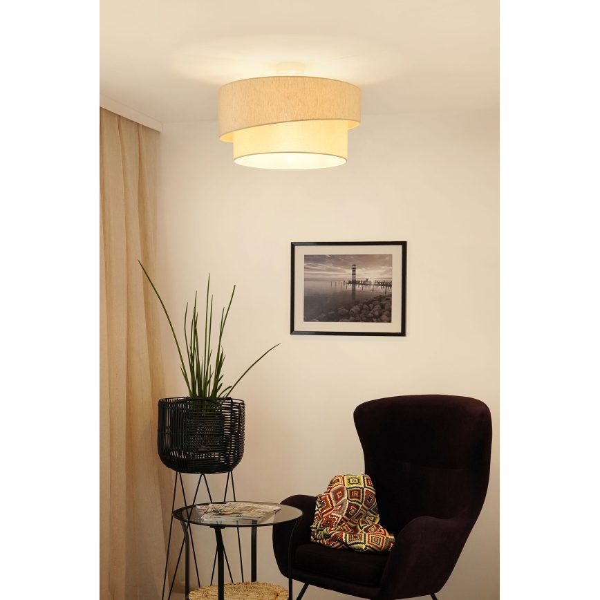Brilagi - Πλαφονιέρα οροφής SHINE 1xE27/15W/230V διάμετρος 50 cm κρεμ