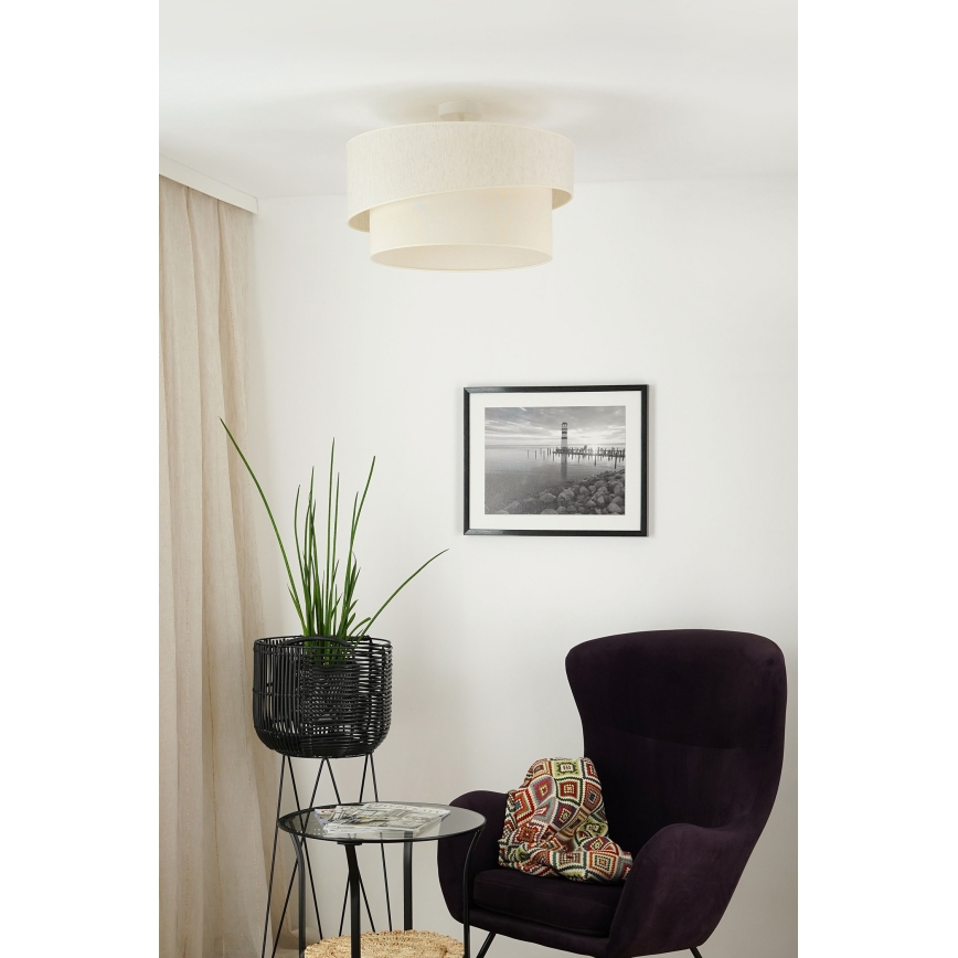 Brilagi - Πλαφονιέρα οροφής SHINE 1xE27/15W/230V διάμετρος 50 cm κρεμ