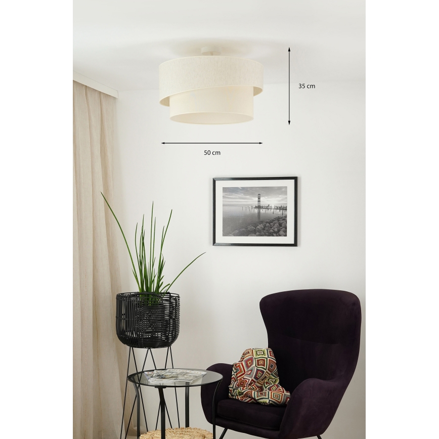 Brilagi - Πλαφονιέρα οροφής SHINE 1xE27/15W/230V διάμετρος 50 cm κρεμ