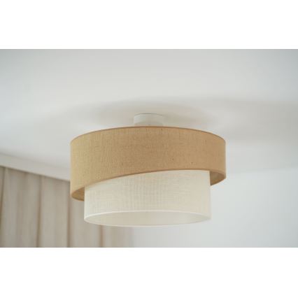 Brilagi - Πλαφονιέρα οροφής SHINE 1xE27/15W/230V διάμετρος 50 cm μπεζ/κρεμ