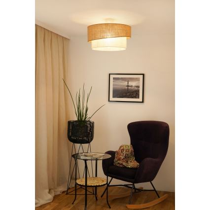 Brilagi - Πλαφονιέρα οροφής SHINE 1xE27/15W/230V διάμετρος 50 cm μπεζ/κρεμ