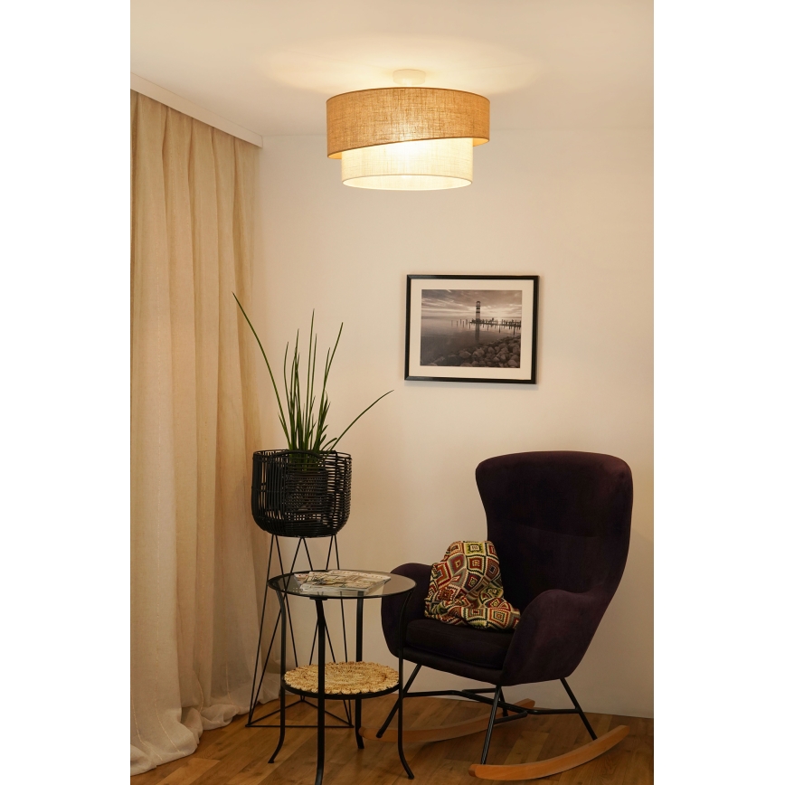 Brilagi - Πλαφονιέρα οροφής SHINE 1xE27/15W/230V διάμετρος 50 cm μπεζ/κρεμ