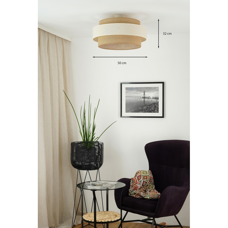Brilagi - Πλαφονιέρα οροφής SPACE LIGHT 1xE27/15W/230V διάμετρος 50 cm μπεζ/κρεμ