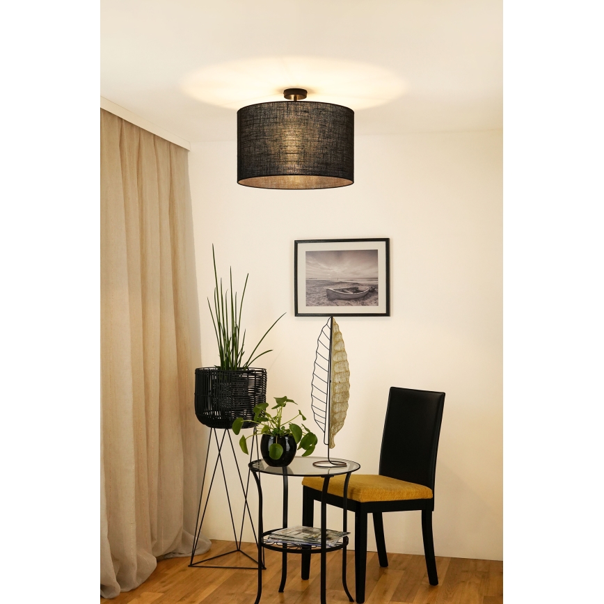 Brilagi - Πλαφονιέρα οροφής TUBES ROLLER 1xE27/15W/230V διάμετρος 50 cm μαύρο