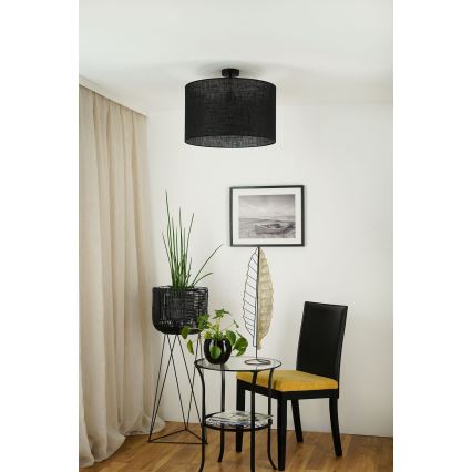 Brilagi - Πλαφονιέρα οροφής TUBES ROLLER 1xE27/15W/230V διάμετρος 50 cm μαύρο