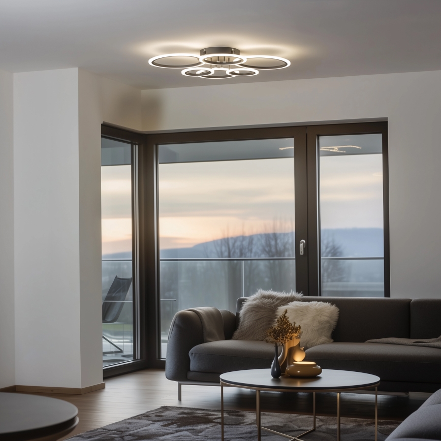 Brilagi - Πλαφονιέρα οροφής ντιμαριζόμενηLED ORBITS LED/85W/230V 3000-6500K ανθρακί + τηλεχειριστήριο
