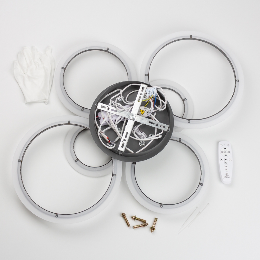 Brilagi - Πλαφονιέρα οροφής ντιμαριζόμενηLED ORBITS LED/85W/230V 3000-6500K ανθρακί + τηλεχειριστήριο