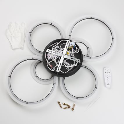Brilagi -Πλαφονιέρα οροφής ντιμαριζόμενη LED ORBITS LED/85W/230V 3000-6500K μαύρο + τηλεχειριστήριο