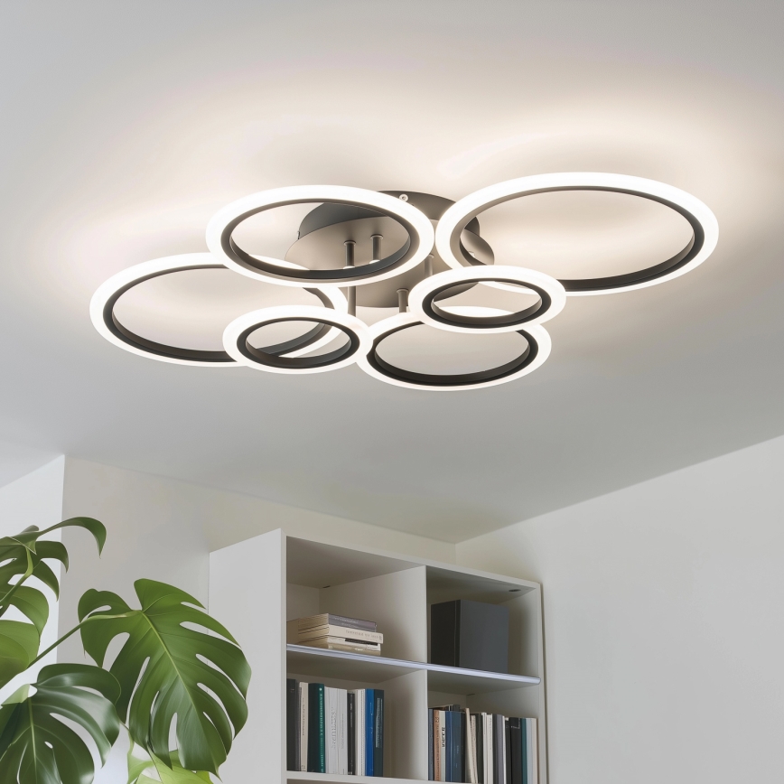 Brilagi -Πλαφονιέρα οροφής ντιμαριζόμενη LED ORBITS LED/85W/230V 3000-6500K μαύρο + τηλεχειριστήριο