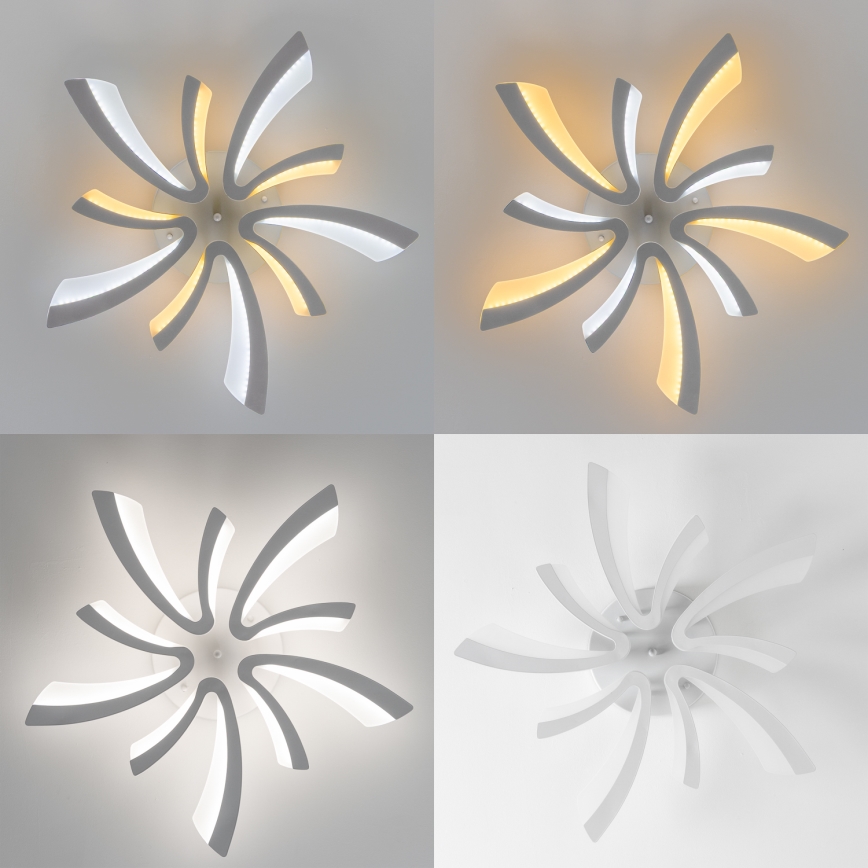 Brilagi -Πλαφονιέρα οροφής ντιμαριζόμενη LED TWIST LED/55W/230V 3000-6500K λευκό + τηλεχειριστήριο