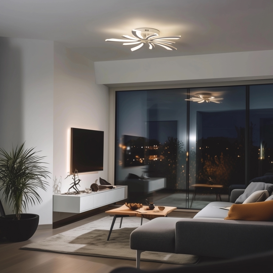 Brilagi -Πλαφονιέρα οροφής ντιμαριζόμενη LED TWIST LED/55W/230V 3000-6500K λευκό + τηλεχειριστήριο