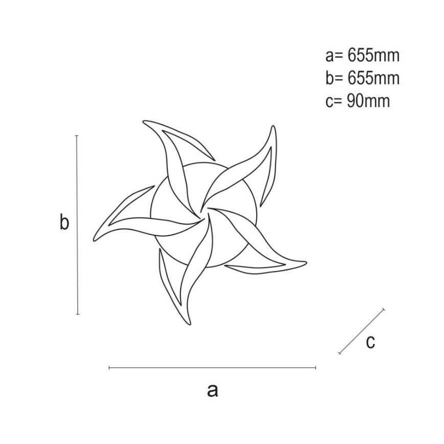 Brilagi - Πλαφονιέρα οροφής ντιμαριζόμενη LED TWIST LED/55W/230V 3000-6500K λευκό + τηλεχειριστήριο