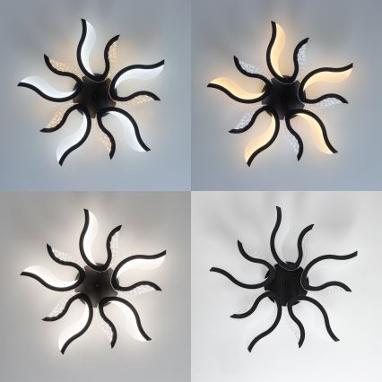 Brilagi - Πλαφονιέρα οροφής ντιμαριζόμενη LED TWIST LED/65W/230V 3000-6500K μαύρο + τηλεχειριστήριο