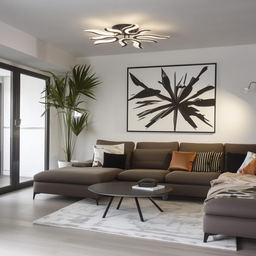 Brilagi - Πλαφονιέρα οροφής ντιμαριζόμενη LED TWIST LED/65W/230V 3000-6500K μαύρο + τηλεχειριστήριο