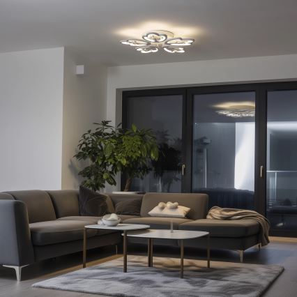 Brilagi - Πλαφονιέρα οροφής ντιμαριζόμενη LED TWIST LED/80W/230V 3000-6500K λευκό + τηλεχειριστήριο