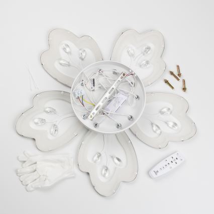 Brilagi - Πλαφονιέρα οροφής ντιμαριζόμενη LED TWIST LED/80W/230V 3000-6500K λευκό + τηλεχειριστήριο