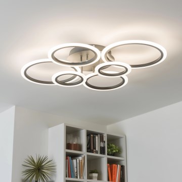 Brilagi - Πλαφονιέρα οροφής ντιμαριζόμενηLED ORBITS LED/85W/230V 3000-6500K ανθρακί + τηλεχειριστήριο