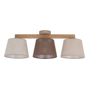 Brilagi - Προσαρτημένο φωτιστικό οροφής LATTE 3xE27/60W/230V πεύκο/μίξη