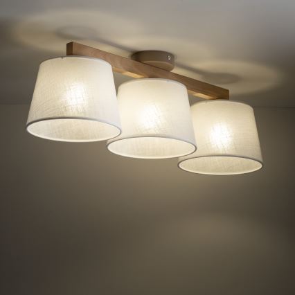 Brilagi - Προσαρτημένος πολυέλαιος LATTE SABIA 3xE27/60W/230V πεύκο/λευκό