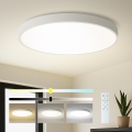 Brilagi - Ρυθμιζόμενο φωτιστικό οροφής LED POOL SMART LED/128W/230V 3000-6000K διάμ. 100 cm Wi-Fi Tuya λευκό + τηλεχειριστήριο