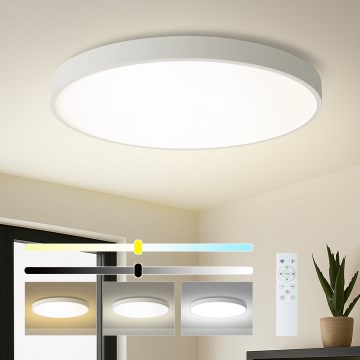 Brilagi - Ρυθμιζόμενο φωτιστικό οροφής LED POOL SMART LED/128W/230V 3000-6000K διάμ. 100 cm Wi-Fi Tuya λευκό + τηλεχειριστήριο
