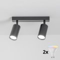 Brilagi - Ρυθμιζόμενο LED RGBW σποτ φωτιστικό SELE 2xGU10/6,5W/230V 2700-6500K μαύρο