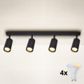 Brilagi - Ρυθμιζόμενο σποτ LED RGBW SELE 4xGU10/6,5W/230V 2700-6500K μαύρο