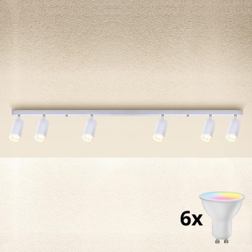 Brilagi - Ρυθμιζόμενο LED RGBW σποτ φωτιστικό SELE 6xGU10/6,5W/230V 2700-6500K λευκό