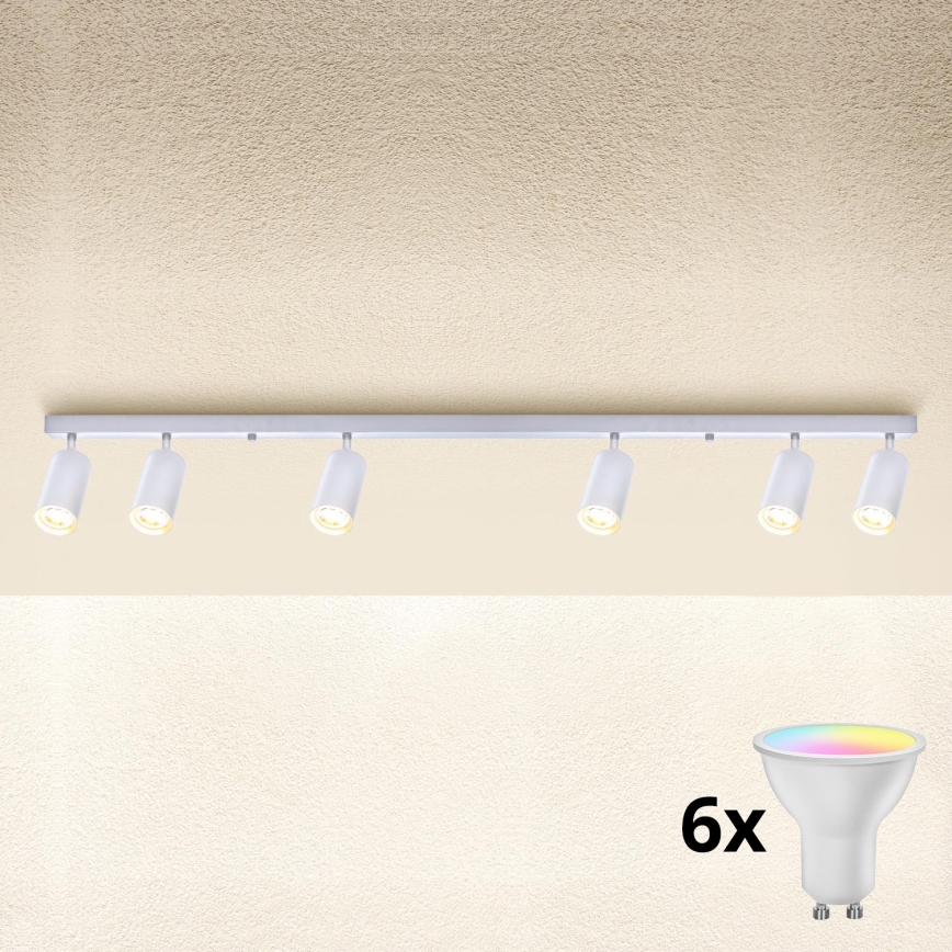 Brilagi - Ρυθμιζόμενο LED RGBW σποτ φωτιστικό SELE 6xGU10/6,5W/230V 2700-6500K λευκό