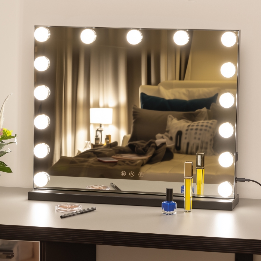 Brilagi - Ρυθμιζόμενο LED Καθρέφτης Μακιγιάζ HOLLYWOOD LED/15W/230V 3000/4000/6500K