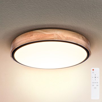 Brilagi - Ρυθμιζόμενο LED οροφής φωτιστικό GLORIA LED/48W/230V 3000-6500K δρυς διάμ. 40 εκ. + τηλεχειριστήριο