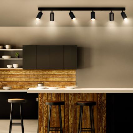 Brilagi - LED ρυθμιζόμενο φωτιστικό σποτ SELE 6xGU10/6,5W/230V 2700-6500K μαύρο/χρυσό