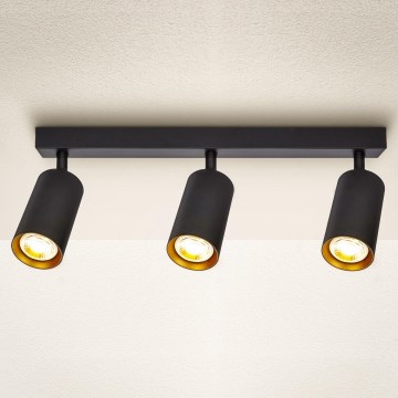 Brilagi - ρυθμιζόμενο LED σποτ φωτιστικό SELE 3xGU10/6,5W/230V 2700-6500K μαύρο/χρυσό