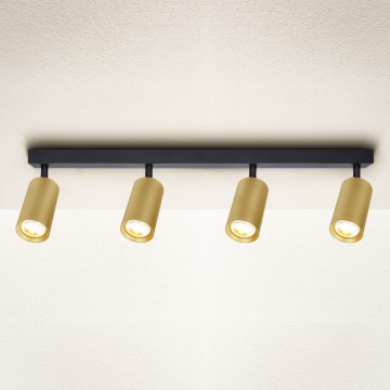 Brilagi - Ρυθμιζόμενο LED σποτ φωτιστικό SELE GOLDEN 4xGU10/6,5W/230V 2700-6500K μαύρο/χρυσό